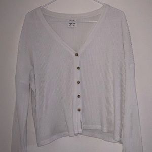 Hippie rose White button up crop top🤍